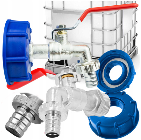 KRAN DO MAUZERA ZAWÓR DO MAUZERA 1000 NA WĄŻ 1/2’’ CZERPALNY IBC PRZYŁĄCZE 13955579964