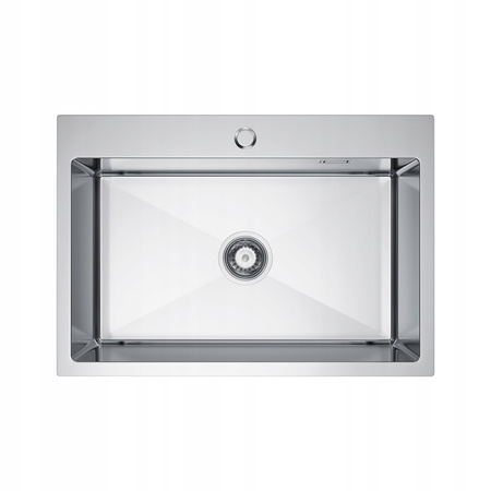 Zlewozmywak jednokomorowy ZLEW KUCHENNY STALOWY INOX 65x45 cm NIERDZEWNY