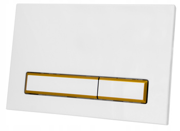 PRZYCISK DO SPŁUCZKI WC Cersanit BIAŁY ZŁOTY POŁYSK Przycisk Spłukujący WC