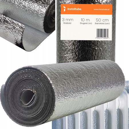 EKRAN ZAGRZEJNIKOWY MATA ALUMINIOWA PIANKA 10 M EKRAN ODBIJAJĄCY CIEPŁO