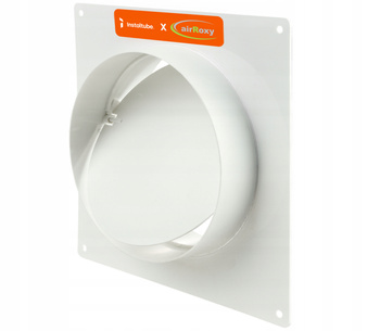 Łącznik kanałów fi100 + zawor zwrotny i kołnierz