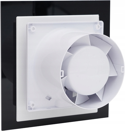 CICHY WENTYLATOR ŁAZIENKOWY 100 SUFITOWY ŚCIENNY 93 m3/h PANEL Czarny Mat 13562358949