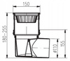 KRATKA ŚCIEKOWA Z SYFONEM 110 Kratka Odpływowa 15x15 SUCHY SYFON ANTYZAPACH