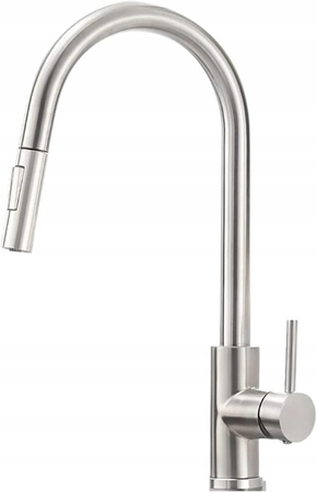 BATERIA KUCHENNA Z WYCIĄGANĄ WYLEWKĄ STOJĄCA ZMIANA NATRYSKU KRAN KUCHENNY