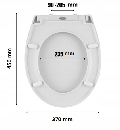 DESKA SEDESOWA WOLNOOPADAJĄCA KLOZETOWA UNIWERSALNA Pasuje Do Cersanit Koło