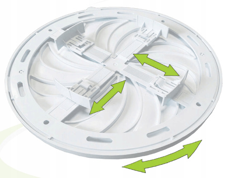 Zestaw wentylacyjny przez ścianę 125mm kratka Nawiewnik Ścienny regulowany