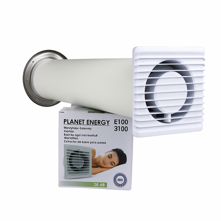 Zestaw wentylacyjny przez ścianę 100 WYWIETRZNIK Ścienny Wentylator Wyciąg