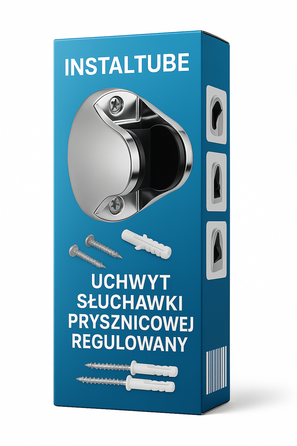 Uchwyt do słuchawki prysznicowej regulowany chrom wieszak do ściany + kołki pol_pl_Uchwyt-do-sluchawki-prysznicowej-regulowany-chrom-wieszak-do-sciany-kolki-3604_3