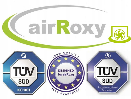 CICHY WENTYLATOR ŁAZIENKOWY 100 SUFITOWY ŚCIENNY 93 m3/h PANEL Czarny Mat 13562358949
