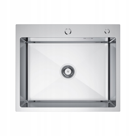 ZLEWOZMYWAK JEDNOKOMOROWY INOX ZLEW KUCHENNY NABLATOWY 60x50 SYFON DOZOWNIK