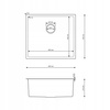 ZLEWOZMYWAK JEDNOKOMOROWY ZLEW KUCHENNY STALOWY 49x44 cm STAL INOX + SYFON