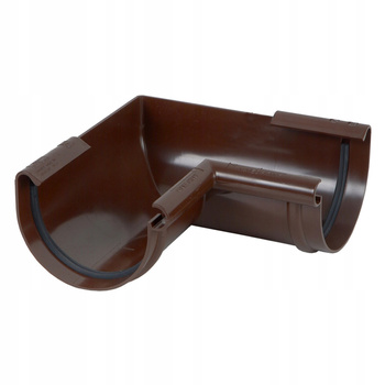 NAROŻNIK RYNNY 100 mm WEWNĘTRZNY 90 stopni BRĄZ Rynny Kaczmarek Karolina