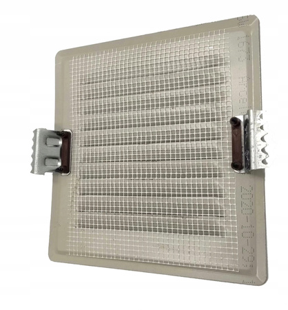 KRATKA WENTYLACYJNA ZEWNĘTRZNA 14x14 Kominowa Metalowa BRĄZ|ŁAPKI Kratki