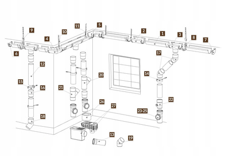 SITKO DO CZYSZCZAKA REWIZJI RYNNY 110 mm RURY SPUSTOWEJ Rynny Kaczmarek