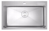 Zlewozmywak jednokomorowy ZLEW KUCHENNY STALOWY INOX 65x45 cm NIERDZEWNY