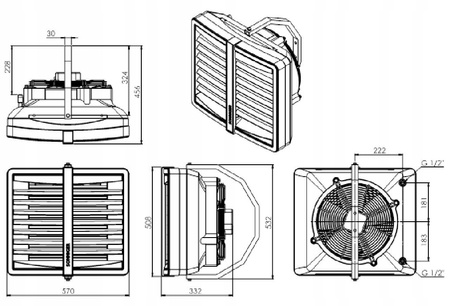 Nagrzewnica Wodna 25kW Do Warsztatu GARAŻU CO SONNIGER + KONSOLA + STEROWNIK
