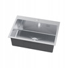 Zlewozmywak jednokomorowy ZLEW KUCHENNY STALOWY INOX 65x45 cm NIERDZEWNY