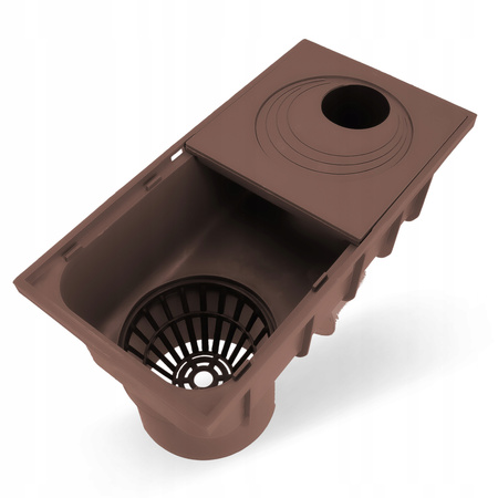 OSADNIK RYNNOWY RYNNY BRĄZOWY DOLNY 110 czyszczak ADAPTER 50 - 110 KOSZYK