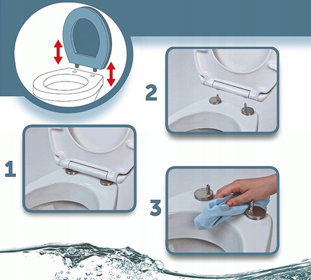 DESKA SEDESOWA WOLNOOPADAJĄCA KLOZETOWA UNIWERSALNA Pasuje Do Cersanit Koło