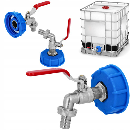 KRAN DO MAUZERA ZAWÓR DO MAUZERA 1000 NA WĄŻ 1/2’’ CZERPALNY IBC PRZYŁĄCZE 13955579964