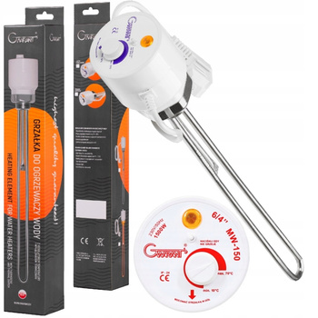 GRZAŁKA DO BOJLERA Z TERMOSTATEM 1,5kW 1500W 6/4'' ELEMENT GRZEJNY Z MIEDZI