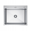 ZLEWOZMYWAK JEDNOKOMOROWY INOX ZLEW KUCHENNY NABLATOWY 60x50 SYFON DOZOWNIK