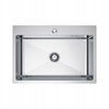 Zlewozmywak jednokomorowy ZLEW KUCHENNY STALOWY INOX 65x45 cm NIERDZEWNY
