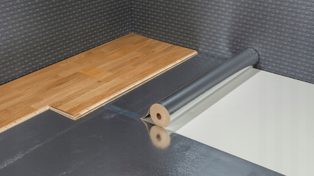 Taśma do łączenia podkładów podłogowych mat 50mb 5cm pod panele MOCNY KLEJ
