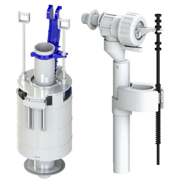 ZAWÓR SPUSTOWY Spłuczki CERSANIT + ZAWÓR NAPEŁNIAJĄCY 3/8" czarna śruba