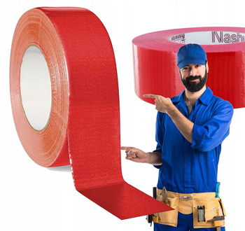 Taśma Klejąca Naprawcza do Otulin Czerwona Izolacji RUR 50m DUCT TAPE
