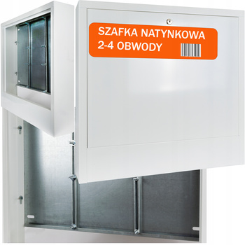 SZAFKA NATYNKOWA DO ROZDZIELACZA 2 -4 OBWODY SOLIDNA OCYNK MAL PROSZKOWO