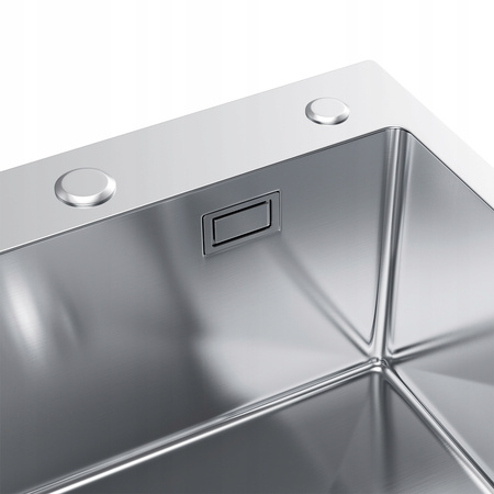 Zlewozmywak jednokomorowy ZLEWOZMYWAK KUCHENNY STALOWY 78x49 cm stal Inox