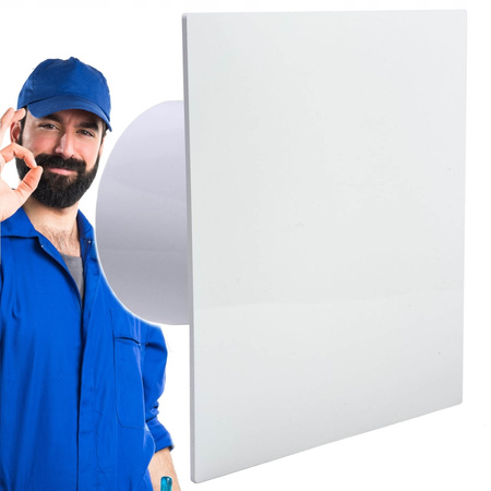 CICHY WENTYLATOR ŁAZIENKOWY 100 SUFITOWY ŚCIENNY 93 m3/h PANEL Biały Połysk 11881909410