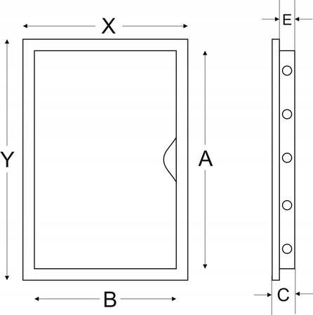 DRZWICZKI REWIZYJNE plastikowe 200x300 20x30