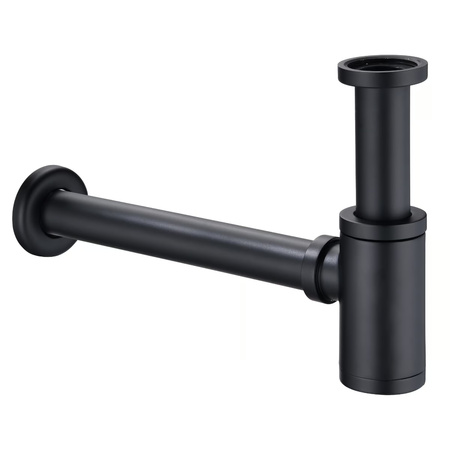 SYFON UMYWALKOWY CZARNY DO UMYWALKI PÓŁSYFON METAL SYFON WALEC fi 32mm
