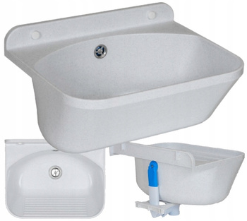 ZLEW GOSPODARCZY DUŻY KOMORA GOSPODARCZA BIAŁY