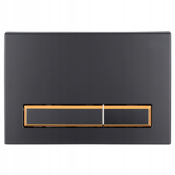 PRZYCISK DO SPŁUCZKI WC Cersanit Aqua Link CZARNY MAT ZŁOTY Spłukujący