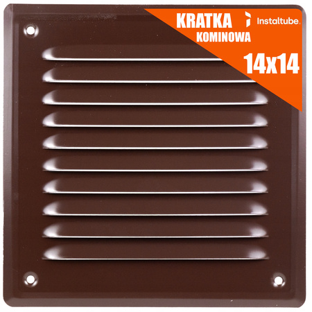 KRATKA WENTYLACYJNA ZEWNĘTRZNA 20x20 Kominowa Metalowa Na Komin BRĄZOWA