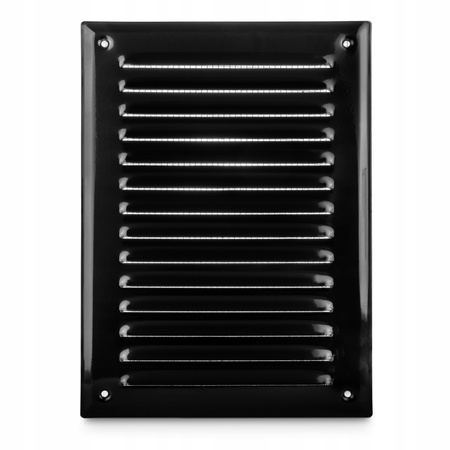 KOMINOWA KRATKA WENTYLACYJNA ZEWNĘTRZNA 14x21 CZARNA Metalowa Na Komin