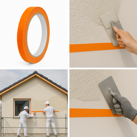 Taśma Tynkarska Elewacyjna WĄSKA 1cm 10mm x 20 Pomarańczowa Budowlana Tynku