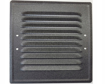 Kratka wentylacyjna zewnętrzna 14x14 NA KOMIN GRAFIT Z UCHWYTAMI I SIATKĄ