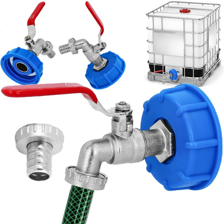 KRAN DO MAUZERA ZAWÓR DO MAUZERA 1000 NA WĄŻ 1/2’’ CZERPALNY IBC PRZYŁĄCZE 13955579964