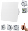 CICHY WENTYLATOR ŁAZIENKOWY 100 SUFITOWY ŚCIENNY 93 m3/h PANEL Biały Połysk 11874595395