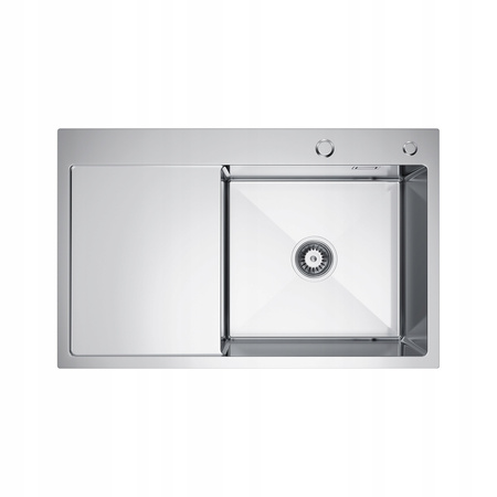 Zlewozmywak jednokomorowy ZLEWOZMYWAK KUCHENNY STALOWY 78x49 cm stal Inox