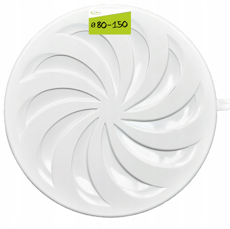 Zestaw wentylacyjny przez ścianę 125mm kratka Nawiewnik Ścienny regulowany