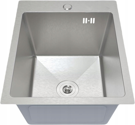 ZLEWOZMYWAK KUCHENNY STALOWY ZLEW STALOWY JEDNOKOMOROWY NABLATOWY 40x50cm