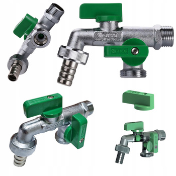 ZAWÓR CZERPALNY 1/2 3/4 KRAN OGRODOWY PODWÓJNY