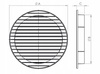 KRATKA WENTYLACYJNA OKRĄGŁA BIAŁA Kratka Wentylacyjna z Siatką fi 125 mm