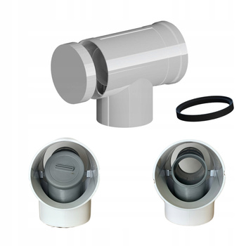 KOLANO KONCENTRYCZNE 80/125 TRÓJNIK Z REWIZJĄ PPAL