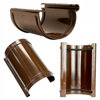 ZŁĄCZKA RYNNY 125 mm BRĄZ ŁĄCZNIK RYNNY RYNNOWY Rynny Kaczmarek Karolina